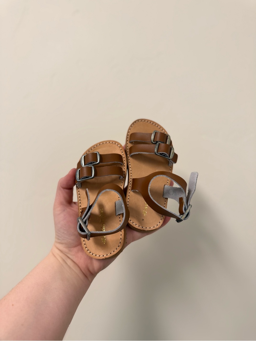 Freshly Picked Brown Leather Double-Buckle Sandals - Picture 3 of 3